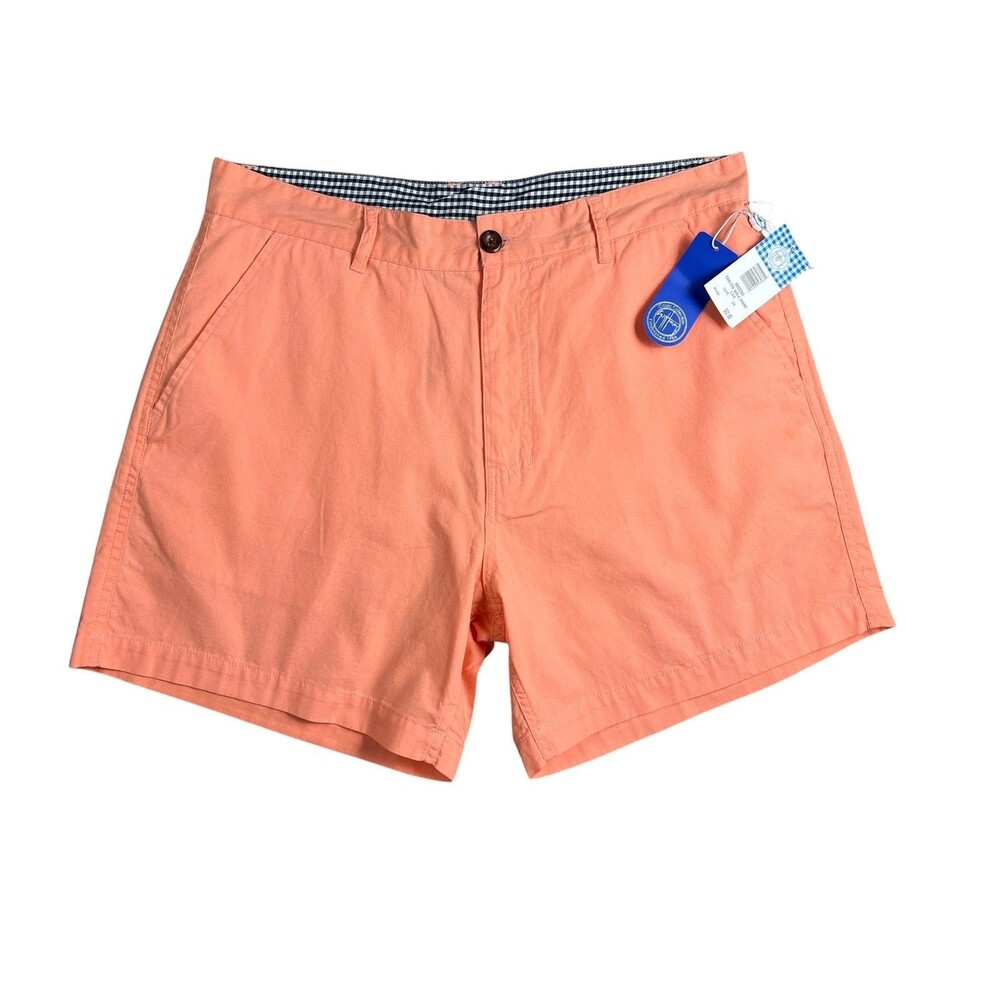 Guy Harvey Men's 5.5" Flat Front Orange Carlton Walk Shorts Size 34 NWT